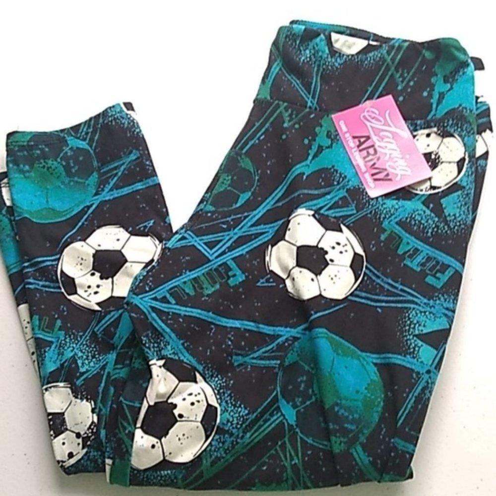 Legging Army Soccer Ball Yoga Waist Band Leggings